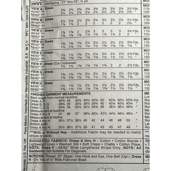McCalls 8017 Sewing pattern Bodycon dress midi maxi size 6 8 10 - Picture 5 of 7
